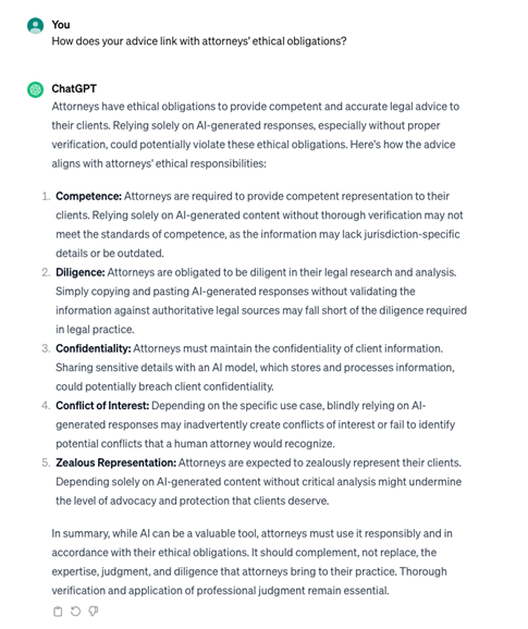 Regulating generative AI blog - ChatGPT excerpt_3